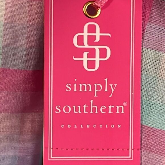 NWT Simply Southern Pink and Blue Midi Sundress - Size Large - Picture 8 of 10